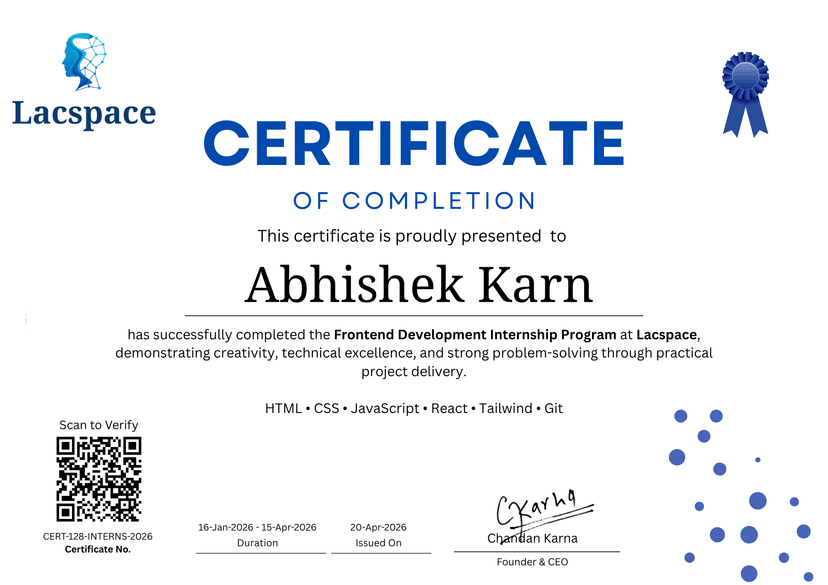 Preview of Certificate of Completion